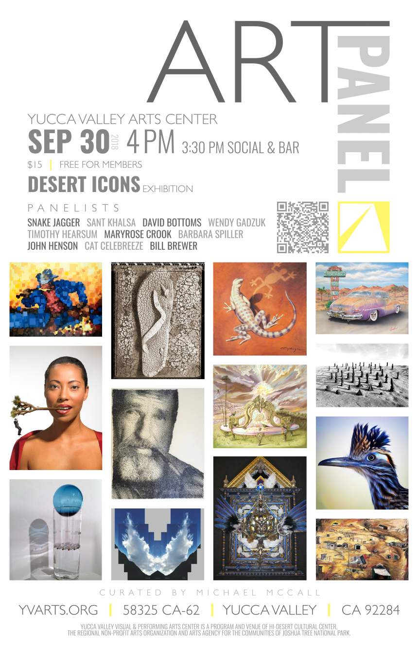 Art Panel for critically acclaimed ‘DESERT ICONS’ exhibition to be held SEP 30